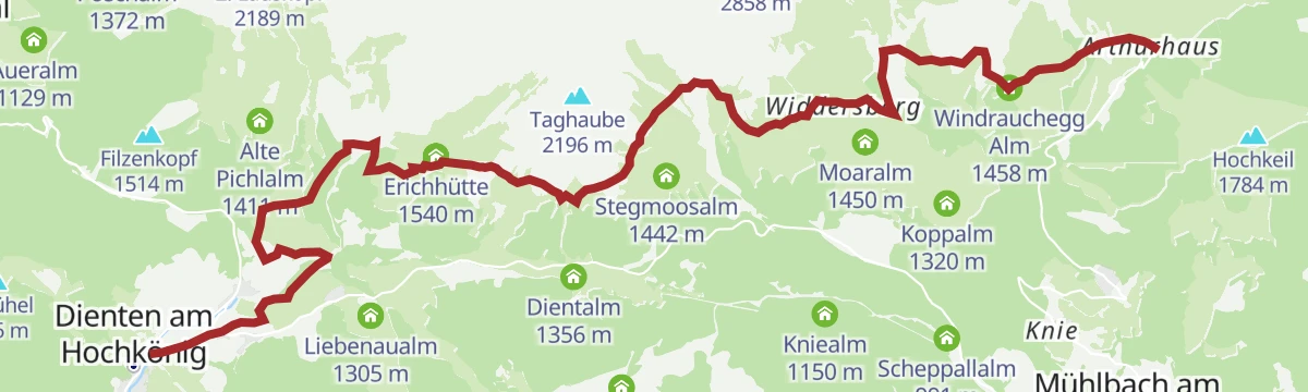 Route map: Via Alpina 2. Etappe